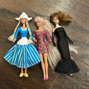 Vintage Miniature Barbie Dolls